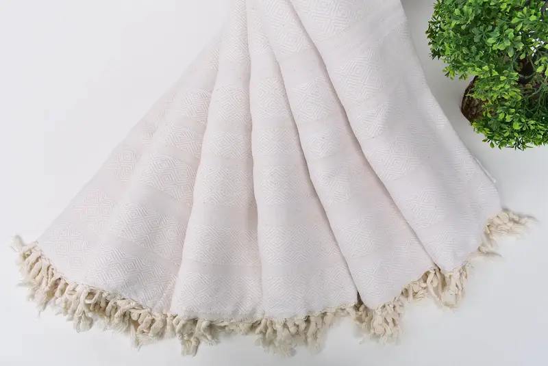 40x18 Cotton Diamond Towel, Bridesmaid Gifts, Wedding Gift, Custom Wedding Gift From Bridesmaid, Halloween Gifts, Bathroom Towels, Organic Towel - 4