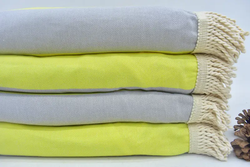 Pool Towels, Summer Gift, Bridesmaid Favors, Best Friend Gift, Housewarming Gift, Best Friend Wedding Gift, 64x64 Cotton Striped Round Towel - 2