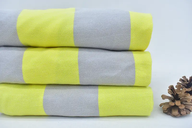 Pool Towels, Summer Gift, Bridesmaid Favors, Best Friend Gift, Housewarming Gift, Best Friend Wedding Gift, 64x64 Cotton Striped Round Towel - 3
