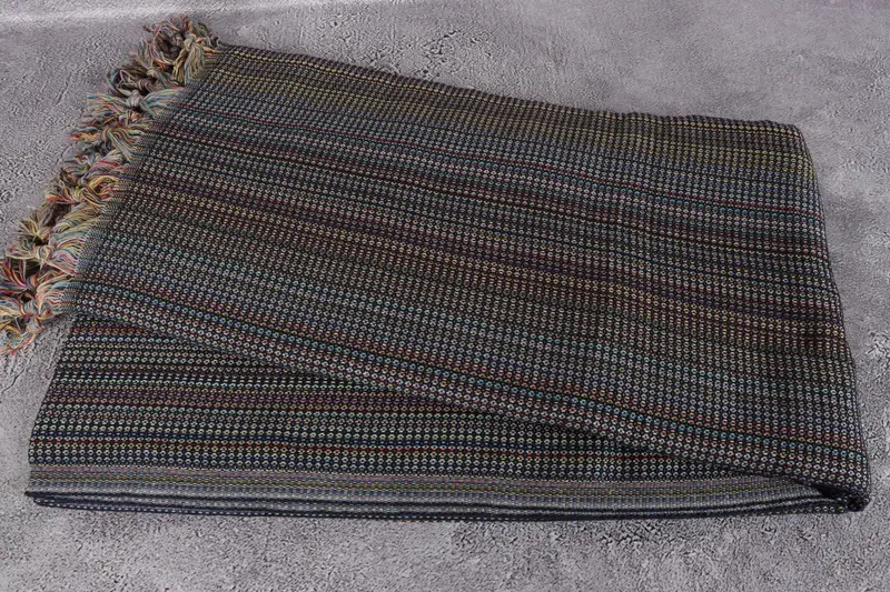 Woven Throw Blanket, Organic Throw, 100x80 Cotton Waffle Towel, Throw Blanket, Boho Throw Blankets, Bachelor Gifts, Oversized Beach Towel - 6