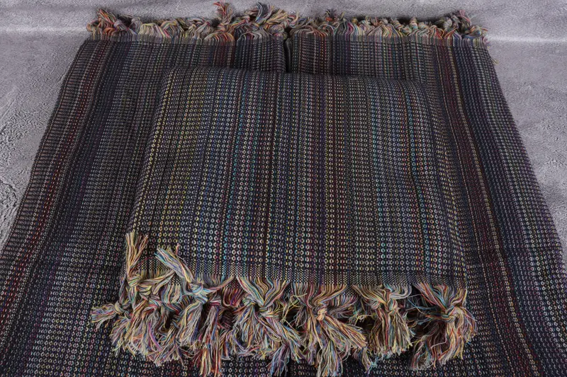 Woven Throw Blanket, Organic Throw, 100x80 Cotton Waffle Towel, Throw Blanket, Boho Throw Blankets, Bachelor Gifts, Oversized Beach Towel - 4