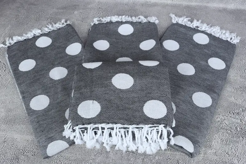 Bachelorette Gifts, Miami Bachelorette Party Favors, Soft towel, Hammam Towel USA, Quick-Dry Beach Towel, Xmas Gifts, 70x40 Cotton Polka Dot Towel - 4