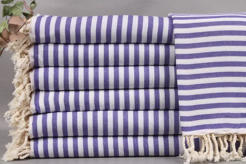 Bath Towel Personalized Purple Peshtemal 40x71 Inches