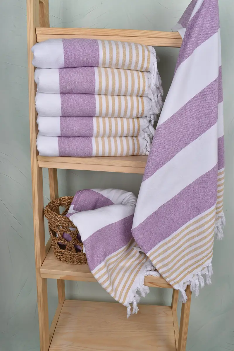 Bachelor Bachelorette Party Favors, Custom Gift, 68x36 Cotton Striped Terry Towel, Monogram Turkish Towel, Baby Boy Gift, Handmade Turkish Towel - 3