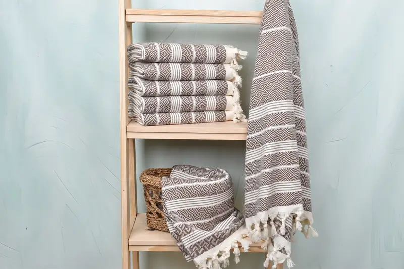 Turkish Beach Towel Bulk, Lightweight Turkish towel, Personalized Turkish Towel, Home Decor Towel, Handmade Gift, 70x38 Cotton Diamond Towel - 3