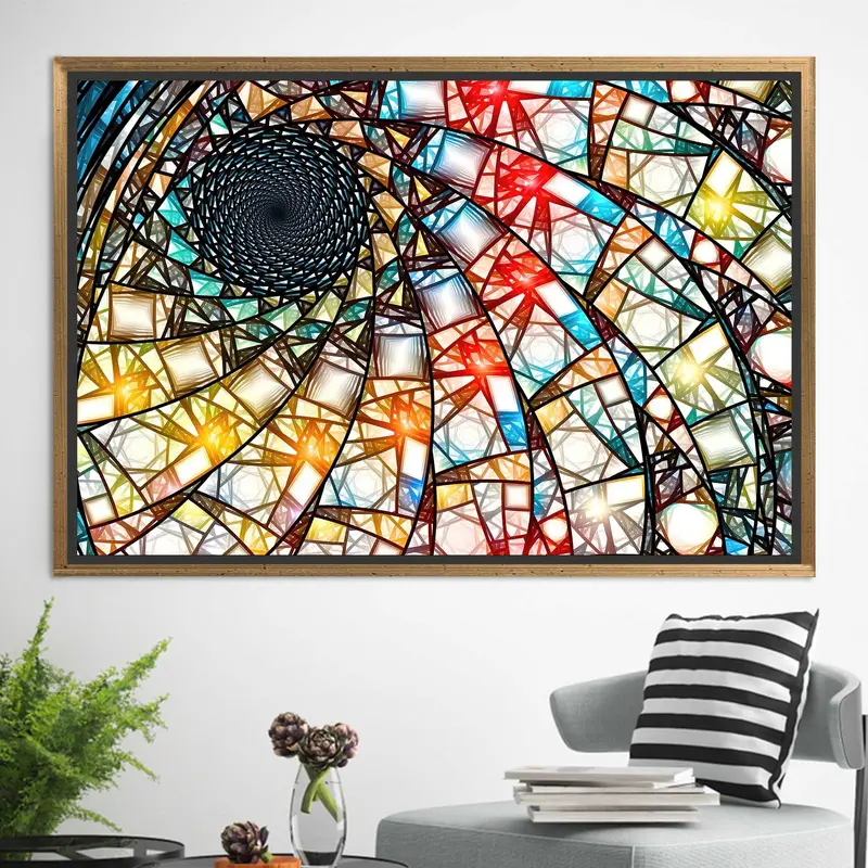 Canlı Fraktal Kanvas: Renkli Fraktal Sanatta Geometrik Desenler