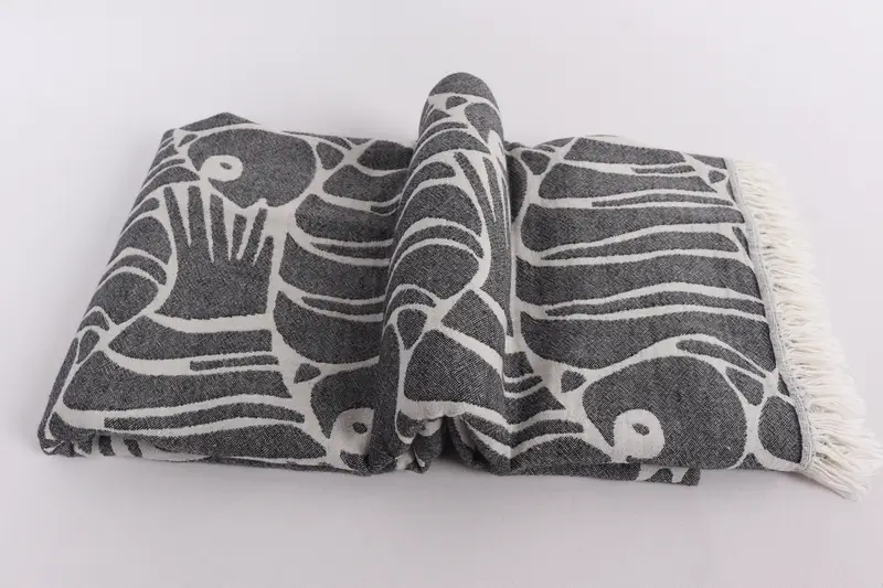Bridal Shower Gift, 70x60 Cotton Fish Design Towel, Mother Of The Groom Gift, Bedspread, Beach Theme Wedding Gift, Monogram Blanket - 6