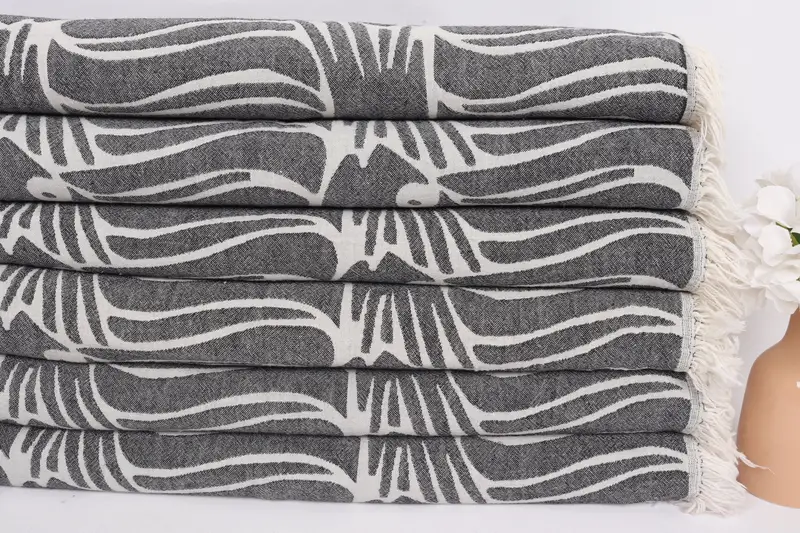 Bridal Shower Gift, 70x60 Cotton Fish Design Towel, Mother Of The Groom Gift, Bedspread, Beach Theme Wedding Gift, Monogram Blanket - 3