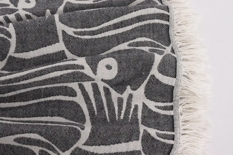 Bridal Shower Gift, 70x60 Cotton Fish Design Towel, Mother Of The Groom Gift, Bedspread, Beach Theme Wedding Gift, Monogram Blanket - 8