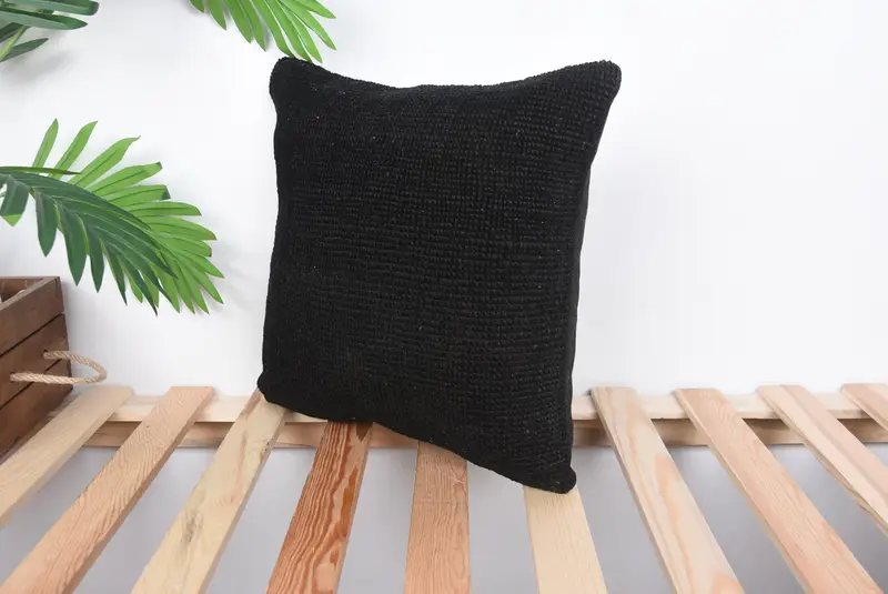 Handmade Kilim Cushion, Pillow Cover, Retro Throw Pillow Sham, 14x14 Brown Cushion Case, Throw Kilim Pillow, Ethnical Kilim Rug Pillow - 5