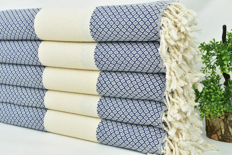 Bath towel, Quick-Dry Beach Towel, 70x36 Linen Diamond Towel, Wedding Gift For Bride, Girls Weekend Getaways Gifts, Personalized Turkish Towel - 3
