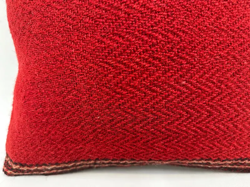 Ethnical Kilim Rug Pillow, 18x18 Red Cushion Cover, Pillow, Pillow for Sofa, Turkish Kilim Pillow, Wool Kilim Pillow Cushion Case - 2