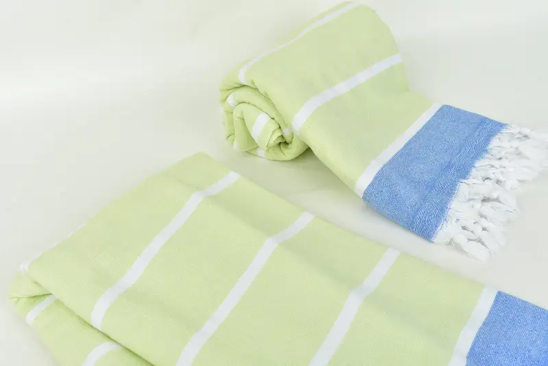 Beach towel, Lightweight towel, Cotton towel, 68x40 Cotton Striped Terry Towel, Yoga Towel, Spa Towel, Organic Cotton Towel, Gift For Best Friend - 7