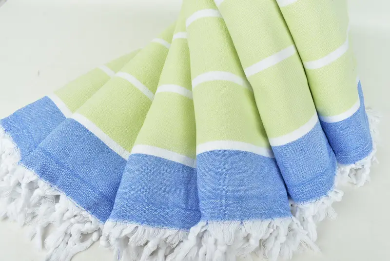 Beach towel, Lightweight towel, Cotton towel, 68x40 Cotton Striped Terry Towel, Yoga Towel, Spa Towel, Organic Cotton Towel, Gift For Best Friend - 4