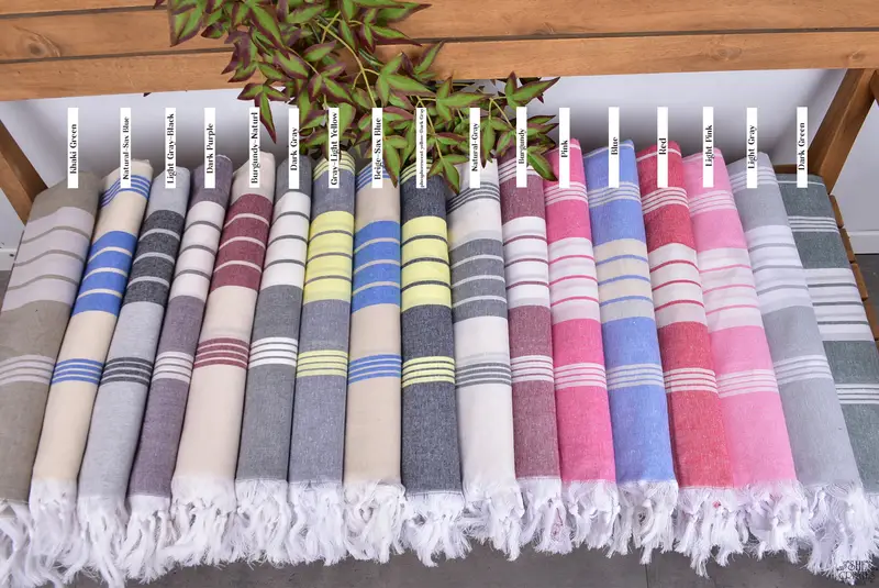 Peshtemal Towel, Lightweight towel, Wedding For Favor, 68x36 Cotton Striped Towel, Bachelorette Party Gifts Bridesmaids, Bachelorette Party Gifts - 2