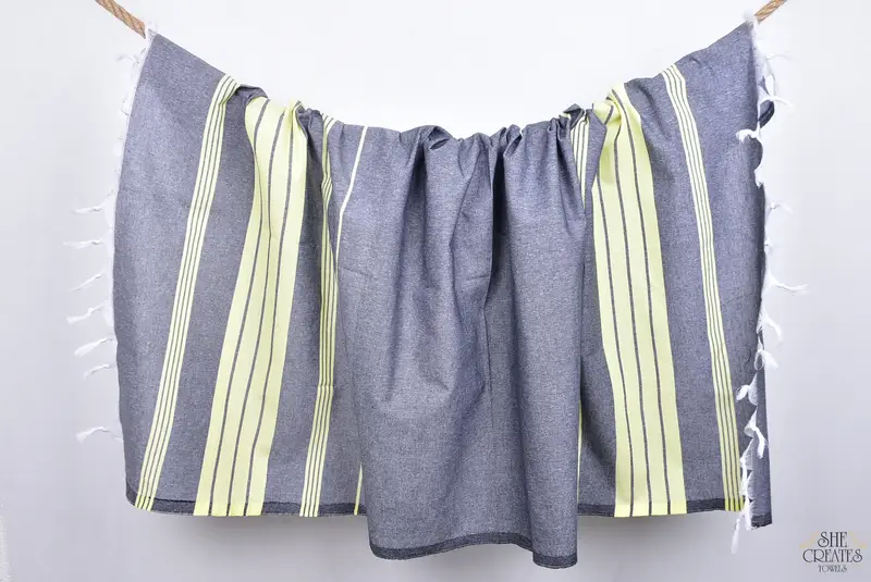 Peshtemal Towel, Lightweight towel, Wedding For Favor, 68x36 Cotton Striped Towel, Bachelorette Party Gifts Bridesmaids, Bachelorette Party Gifts - 8