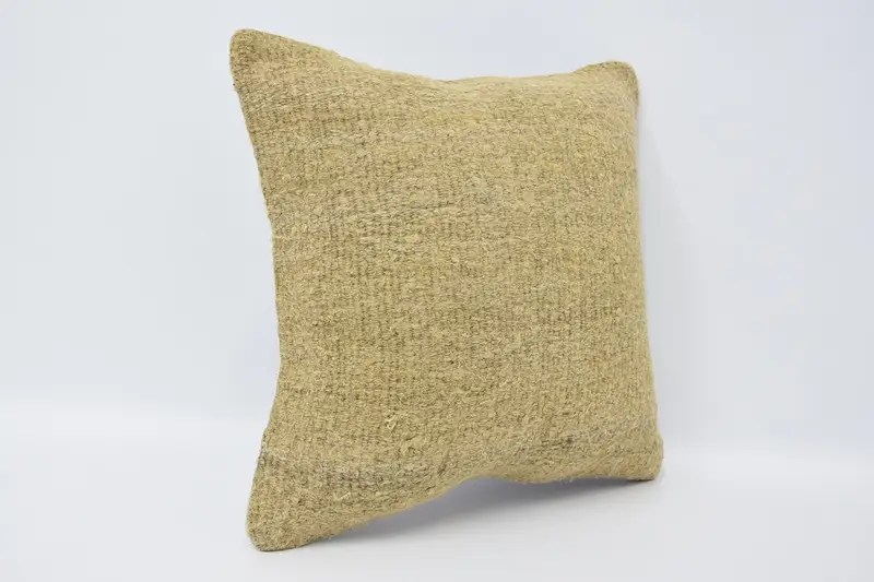 Gift Pillow, 16x16 Beige Cushion Cover, Pillow for Sofa, Cushion, Kilim Rug Pillow Cover, Rustic Pillow Cover, Interior Designer Pillow, Car Cushion - 3