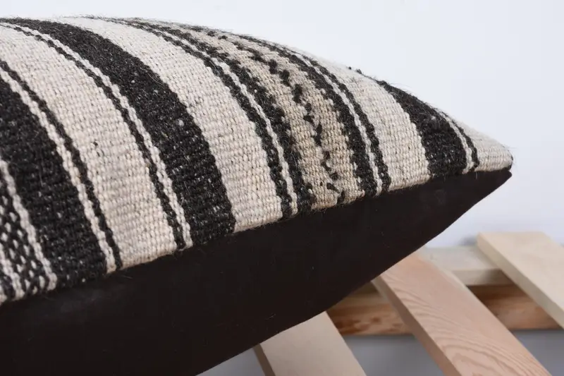 Gift Pillow, Handwoven Pillow Cover Cushion Cover, Handmade Throw Cushion, Cushion, Antique Pillows, Pillow for Sofa, 12x24 Beige Cushion - 7