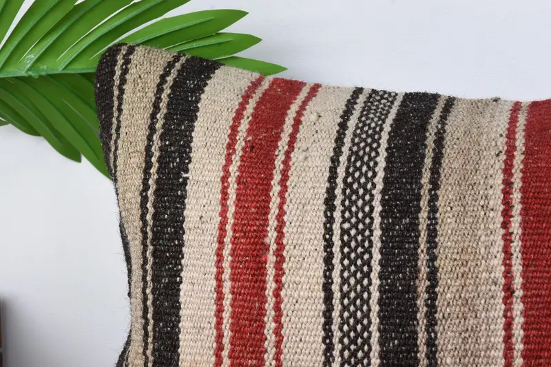 Gift Pillow, Handwoven Pillow Cover Cushion Cover, Handmade Throw Cushion, Cushion, Antique Pillows, Pillow for Sofa, 12x24 Beige Cushion - 2