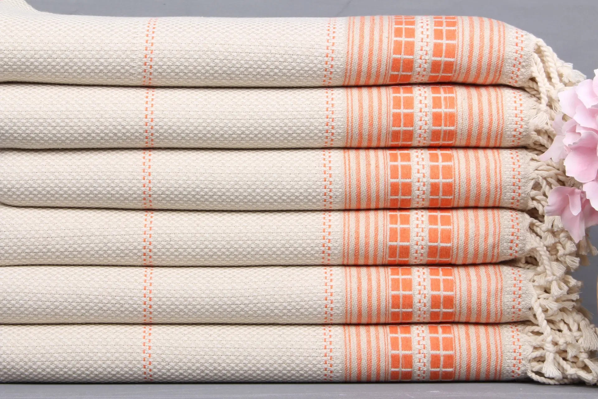 Turkish Towels Beach Organik Pamuk, Bej, 38x65 İnç - 1