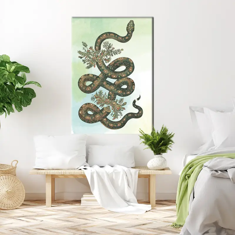 Snake Wall Art, Animal Print, Wall Decor Canvas, Large Wall Art, Home Decor Art, Zoo Decor, Living Room Wall Art, Snake Print, Snake Poster - 3
