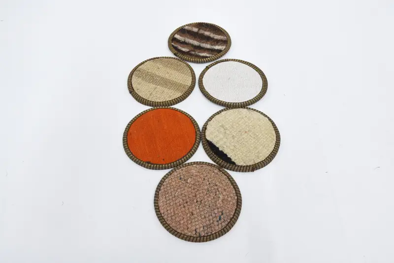 Red and White Striped Coasters, Durable and Stylish Drink Coasters