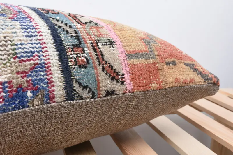 Car Pillow, 16x36 Orange Cushion, Vintage Kilim Pillow, Interior Designer Pillow, Toss Pillow Sham, Nomadic Cushion Cover, Cushion Case, Boho Pillow - 7