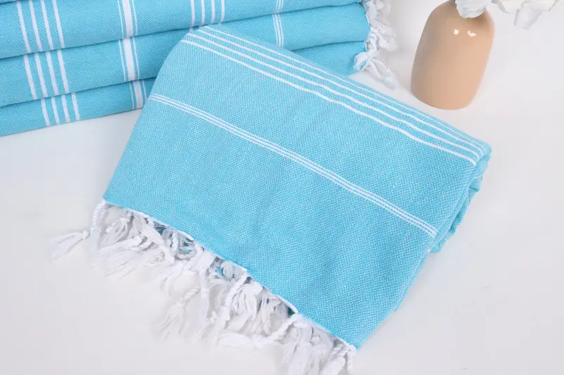 Custom Wedding Gifts, Wedding Favors, Turkish Cotton Throw Blanket, 88x60 Cotton Striped Towel, Shower Curtain, Bridesmaid Favors, Custom Blanket - 4