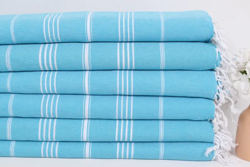 Custom Wedding Gifts, Wedding Favors, Turkish Cotton Throw Blanket, 88x60 Cotton Striped Towel, Shower Curtain, Bridesmaid Favors, Custom Blanket - 3