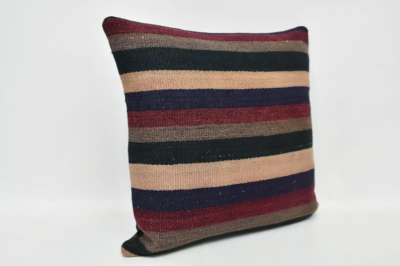 Cushion Case, Bohemian Cushion Pillow, Home Decor Pillow, Turkish Kilim Pillow, 20x20 Blue Pillow Sham, Outdoor Throw Cushion Cover, Antique Pillows - 3