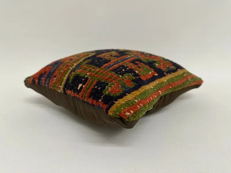 Vintage Kilim Throw Pillow, Pillow Cover, 12x12 Blue Pillow Sham, Luxury Pillow, Vintage Pillow, Kilim Cushion Sham, Aesthetic Cushion - 6