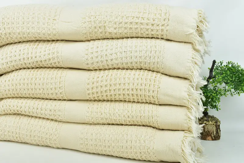 Christmas Tablecloth, Bedspread, Decorative Blanket, Valentine Day Gift For Her, Gift For The Home, Wedding Favors, 84x80 Cotton Waffle Towel - 3