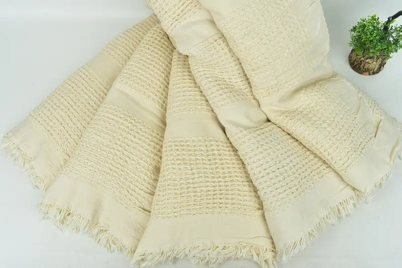 Christmas Tablecloth, Bedspread, Decorative Blanket, Valentine Day Gift For Her, Gift For The Home, Wedding Favors, 84x80 Cotton Waffle Towel - 4
