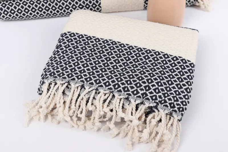 Gift For Her, Turkish towel, Custom Name Towel, Bachelorette Party Favors Beach, Embroidered Towel, Summer Towel, 70x40 Cotton Geometric Towel - 5