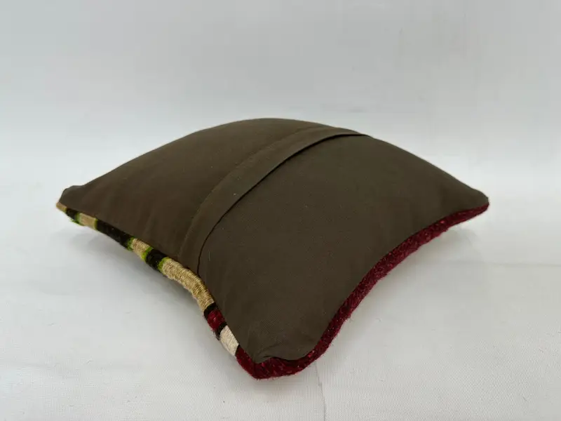 Traditional Cushion Cover, Vintage Kilim Pillow, Interior Designer Pillow, Pillow, Pastel Pillow Case, Kilim Cushion Sham, 12x12 Brown Cushion - 7