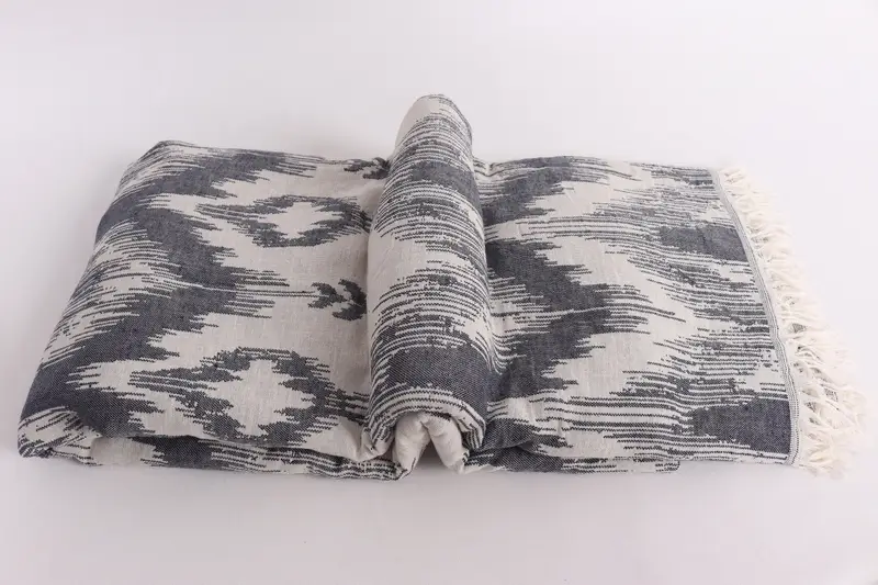 Organic Throw, 90x76 Cotton Patterned Towel, Woven Blanket, Christmas Tablecloth, Woven Throw Blanket, Bachelorette Party Favor, Bachelorette Gifts - 6