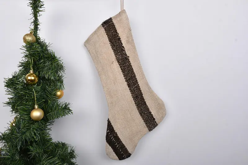 Noel Süsleri Deseni, 7 İnç Benzersiz Tatil Çorabı