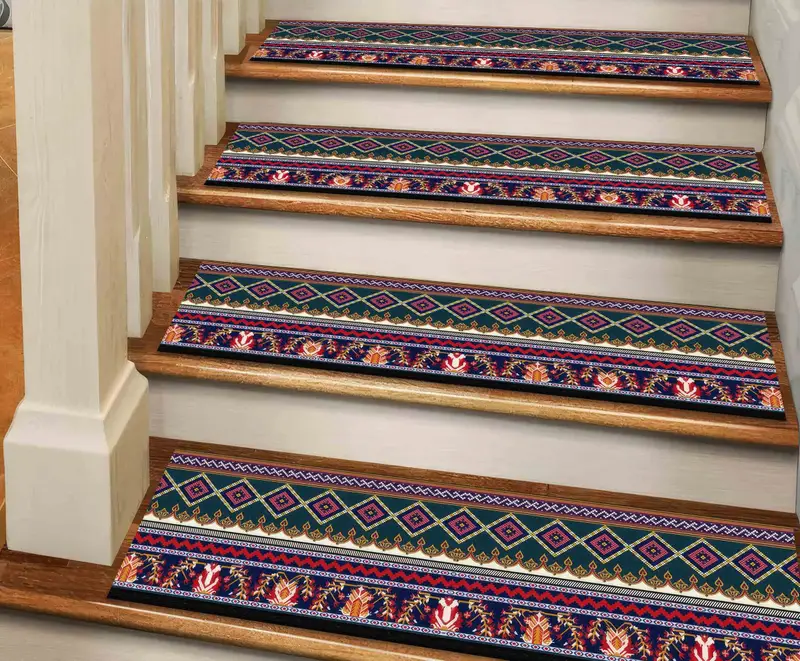 Geometric Pattern Printed Rug: Modern Kilim Design for Home Decor