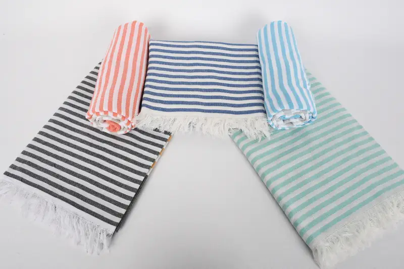 Bridesmaid Proposal Gift, Summer Gift, Wedding Favors, Bridal Shower Gift, 70x40 Cotton Striped Towel, Girls Weekend Favors, Unique Wedding Gift - 6