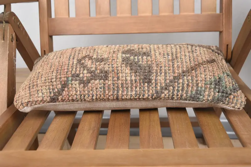 Southwestern Pillow, Kilim Pillow, Pillow Cover, 8x16 Beige Cushion, Turkish Pillow, Boho Pillow Sham Cover, Vintage Cushion Cover - 5