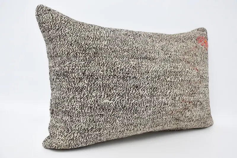 Handmade Kilim Cushion, 16x24 Brown Pillow Sham, Bed Pillow Cover, Cushion Cover, Vintage Kilim Pillow, Throw Kilim Pillow - 3
