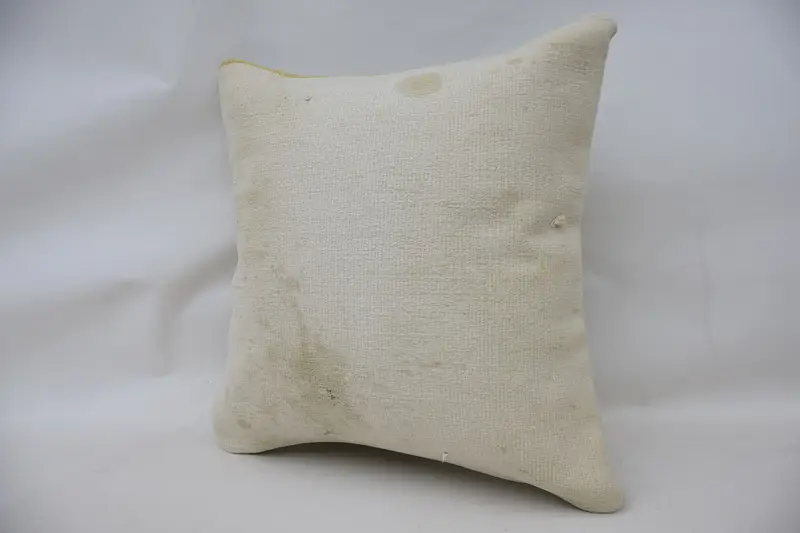 Turkish Pillow, Handmade Throw Pillow, Pillow, Cotton Cushion Cover, 20x20 White Pillow, Home Decor Pillow, Gift Pillow - 3