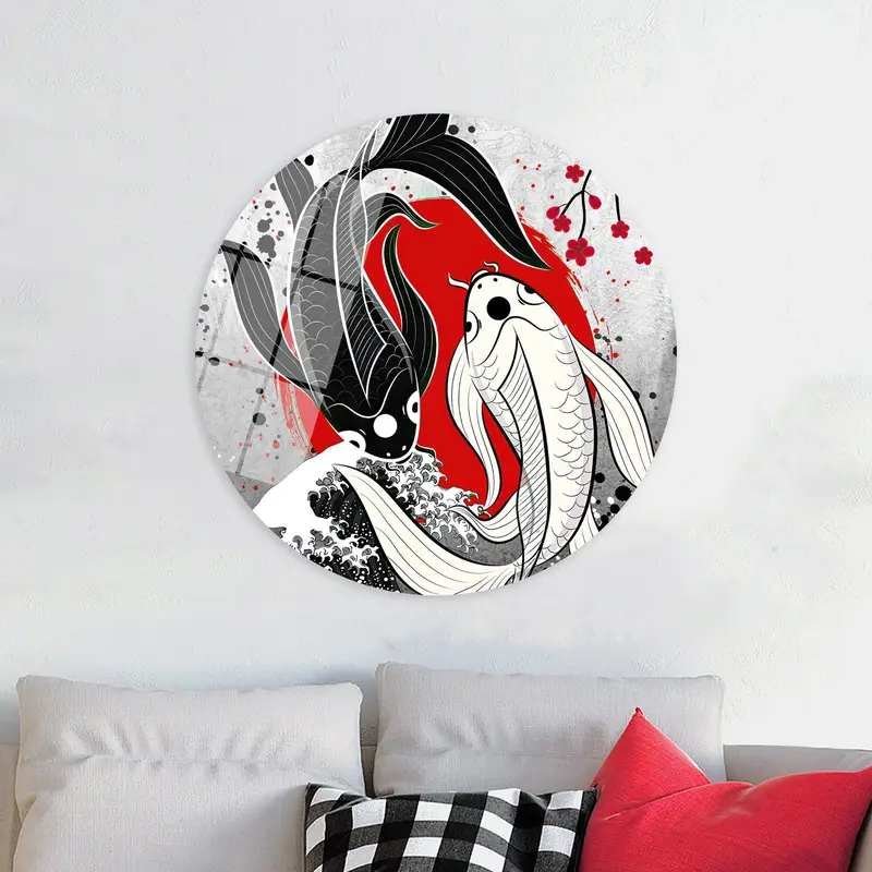 現代のアニメの魚のキャンバス: アニメ愛好家のためのトレンディなアート