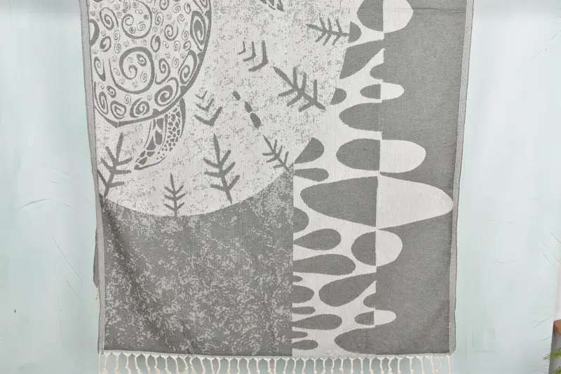 Housewarming Towel Custom Khaki Green Turtle Design Bath Towel, 40x71 Inches