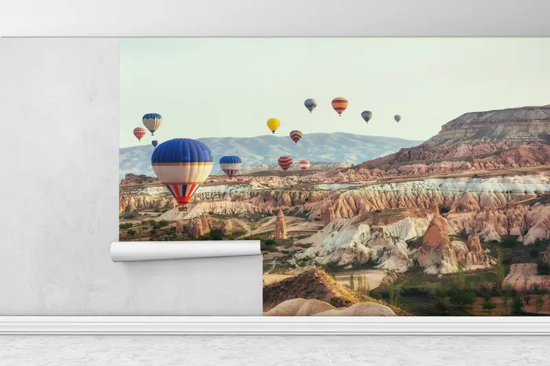 Urgup Wall Print,Modern Wall Paper,Custom Wall Paper,Turkish Wall Painting,Wall Paper Peel and Stick,Travel Wall Poster, - 4
