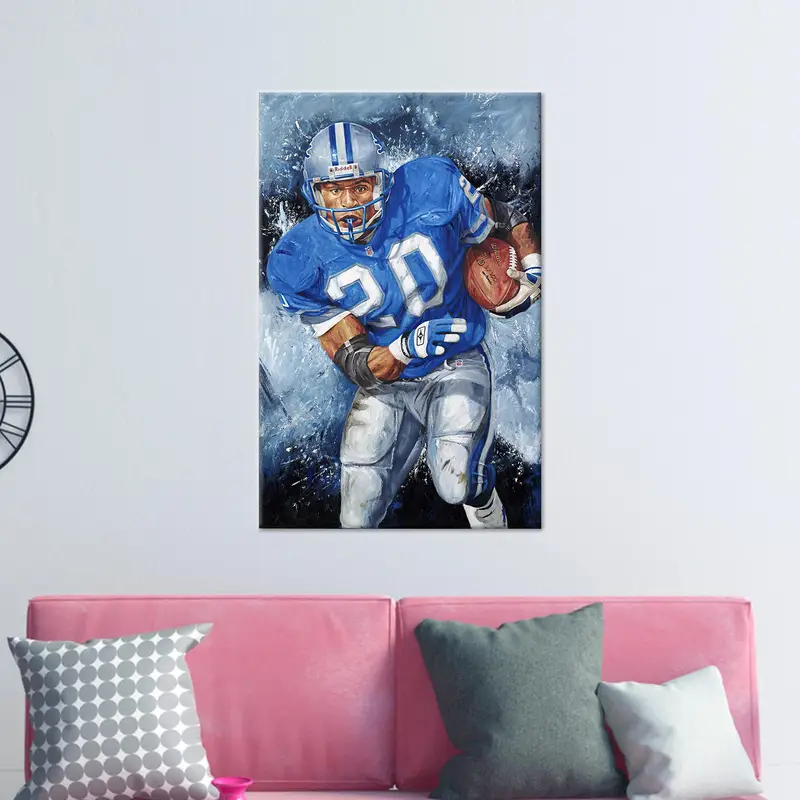 エレガントなデトロイト ライオンズ キャンバス: アメリカン フットボール アート プリント