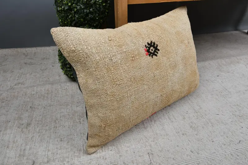 Custom Pillow Case, 16x24 Beige Pillow Case, Antique Pillows, Interior Designer Pillow, Pillow Cover, Kilim Pillow Cover - 7