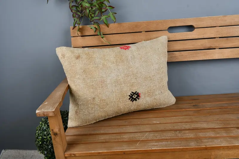 Custom Pillow Case, 16x24 Beige Pillow Case, Antique Pillows, Interior Designer Pillow, Pillow Cover, Kilim Pillow Cover - 1