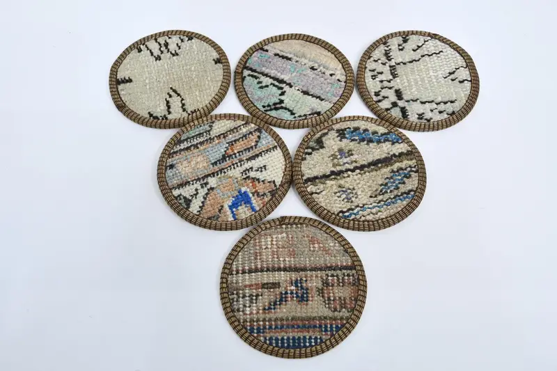 Bohem Bej ve Bronz Yuvarlak Bardak Altlığı, Şık Bohem Bardak Altlığı