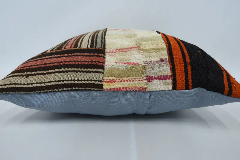 Retro Cushion Case, 20x20 Brown Cushion, Pillow Cover, Pillow for Sofa, Vintage Kilim Pillow Cushion, Antique Pillows, Gift Pillow - 5